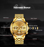 Great Gift Ideas - Top Luxury Brand Fashion Quartz Stainless Steel Gold Watch - The Jewellery Supermarket