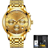 Great Gift Ideas - Top Luxury Brand Fashion Quartz Stainless Steel Gold Watch - The Jewellery Supermarket