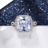 High Quality Gorgeous Silver Color Big AAA Cubic Zirconia Crystal Proposal Engagement Ring - The Jewellery Supermarket