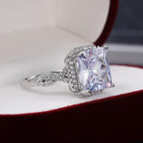 High Quality Gorgeous Silver Color Big AAA Cubic Zirconia Crystal Proposal Engagement Ring - The Jewellery Supermarket