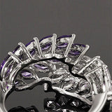 High Quality Trendy Delicate AAA Cubic Zirconia Crystal Leaves Ring - The Jewellery Supermarket