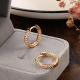 Hot Fashion Natural Zircon Rose Gold Classic Cute Stud Earrings - The Jewellery Supermarket