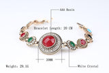 Hot New 2021 Fashion Round 7 Colour Resin Crystal Gold Colour Bracelet - The Jewellery Supermarket