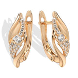 Hot Seller -  Rose Fashion Natural Zircon Vintage Gold Dangle Earrings
