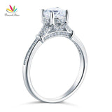 Lovely 1 Carat Round Cut Silver Engagement Anniversary Wedding Ring - The Jewellery Supermarket