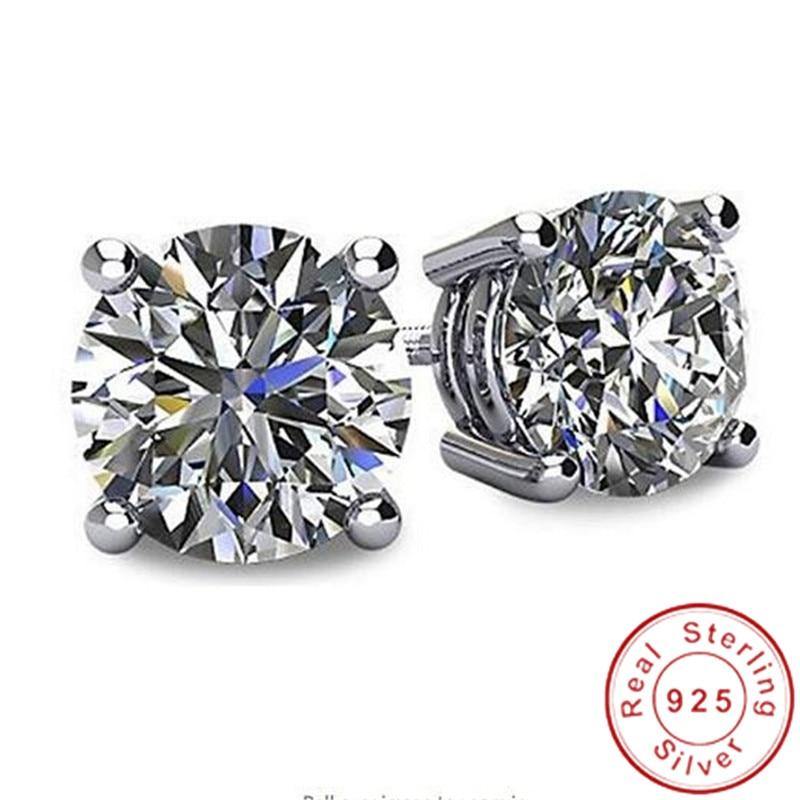 Lovely Solitaire 9mm AAA+ CZ Diamond Stud Earrings - The Jewellery Supermarket