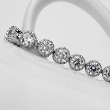Luxury 4mm Round CZ Diamonds Silver Tennis Bracelet & Bangles For Women - The Jewellery Supermarket