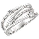 Luxury Dazzling Cross Micro Paved AAA+ Cubic Zirconia Diamonds Delicate Ring - The Jewellery Supermarket