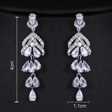 Luxury Flower Long Tassel Vintage AAA+ Cubic Zirconia Diamonds Earrings - The Jewellery Supermarket