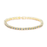 Luxury Gold Silver Color AAA+ Cubic Zirconia 18cm Tennis Bangle Bracelet For Women - The Jewellery Supermarket