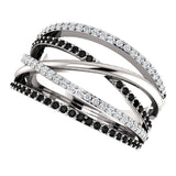 Luxury Micro Paved Black AAA CZ Crystals Fashion Rings - The Jewellery Supermarket