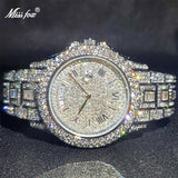 Luxury MISS FOX Ice Out Simulated Diamonds Quartz Watches