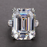 Luxury Solitaire Big Rectangle AAA+ Cubic Zirconia Diamond Elegant Jewellery Ring - The Jewellery Supermarket