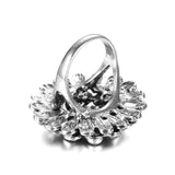 Luxury Vintage Silver Color Innovative Cross Pave CZ Crystal Stud Earrings - The Jewellery Supermarket
