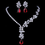 Magnificent Design AAA+ CZ Choker Necklace Stud Earrings Bridal Jewelry Set - Best Online Prices by Jewellery Supermarket - The Jewellery Supermarket