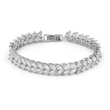 Marquise Cut High Quality AAA+ Cubic Zirconia Diamonds Crystal Tennis Bracelet - The Jewellery Supermarket