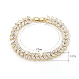 Marquise Cut High Quality AAA+ Cubic Zirconia Diamonds Crystal Tennis Bracelet - The Jewellery Supermarket
