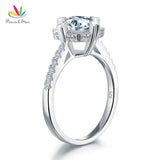 Marvelous Flower Shape 1 Carat Simulated Lab Diamond Silver Promise Wedding Ring - The Jewellery Supermarket