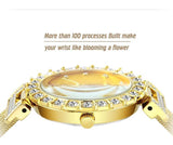 MISS FOX Luxury Brand Big Simulated Lab Diamond Ladies Wrist Watches - The Jewellery Supermarket