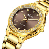 MISS FOX Luxury Brand Simulated Lab Diamonds 18KGP Gold Elegant Women's Watch - The Jewellery Supermarket