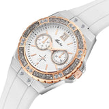 Miss Fox Luxury Fashion Simulated Lab Diamonds Rose Gold Chronograph Watches - The Jewellery Supermarket