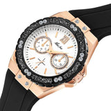 Miss Fox Luxury Fashion Simulated Lab Diamonds Rose Gold Chronograph Watches - The Jewellery Supermarket