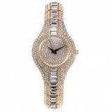 MISS FOX Luxury Ladies 18KGP Stainless Steel Watch with Rhinestones - The Jewellery Supermarket