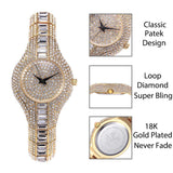 MISS FOX Luxury Ladies 18KGP Stainless Steel Watch with Rhinestones - The Jewellery Supermarket