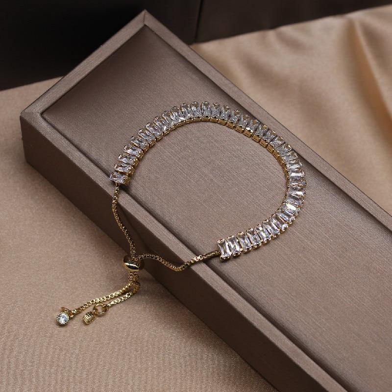New Design Fashion Jewellery Adjustable Shiny AAA+ CZ Diamonds Bracelet - The Jewellery Supermarket