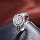 New Design Round Watch Shape Prong Setting AAA+ Cubic Zirconia Diamonds Ring - The Jewellery Supermarket