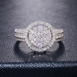 New Design Round Watch Shape Prong Setting AAA+ Cubic Zirconia Diamonds Ring - The Jewellery Supermarket