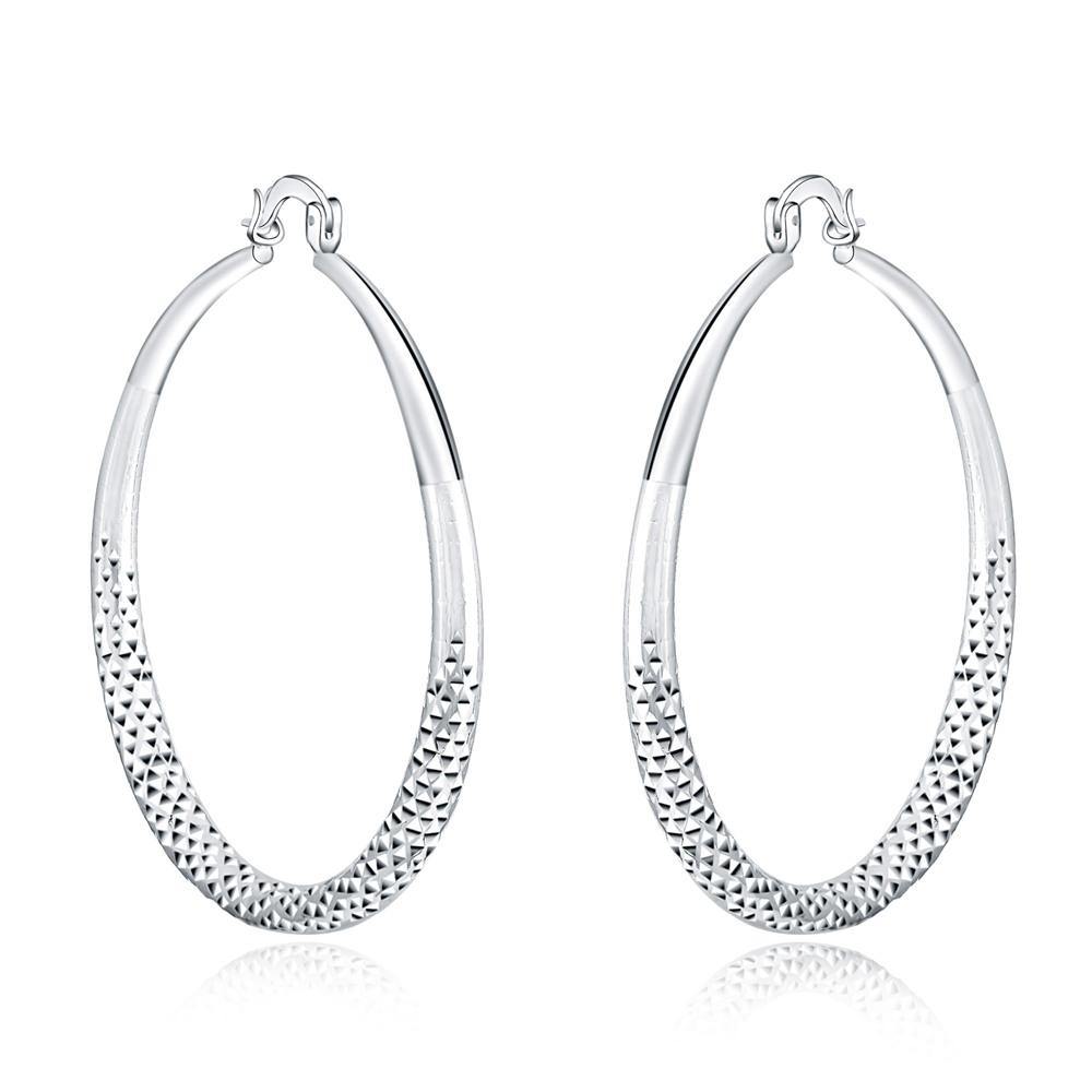 New Fashion 925 Sterling Silver 5CM Big Circle Earrings Ear loop hanger Earrings - The Jewellery Supermarket