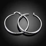 New Fashion 925 Sterling Silver 5CM Big Circle Earrings Ear loop hanger Earrings - The Jewellery Supermarket