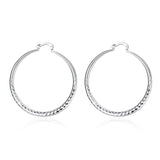 New Fashion 925 Sterling Silver 5CM Big Circle Earrings Ear loop hanger Earrings - The Jewellery Supermarket