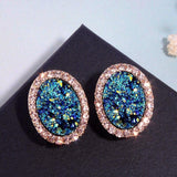 New Fashion Charm Crystal Round Stud Earrings - The Jewellery Supermarket