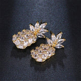 New Fashion Pineapple Shape Luxury AAA+ Cubic Zirconia Diamonds Earrings - The Jewellery Supermarket