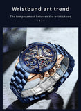 New Fashion Stainless Steel Top Brand Luxury Sports Chronograph Quartz Watch - The Jewellery Supermarket