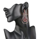 New Fashion Water Drop Red Resin Crystal Flowers Earrings For Women - The Jewellery Supermarket