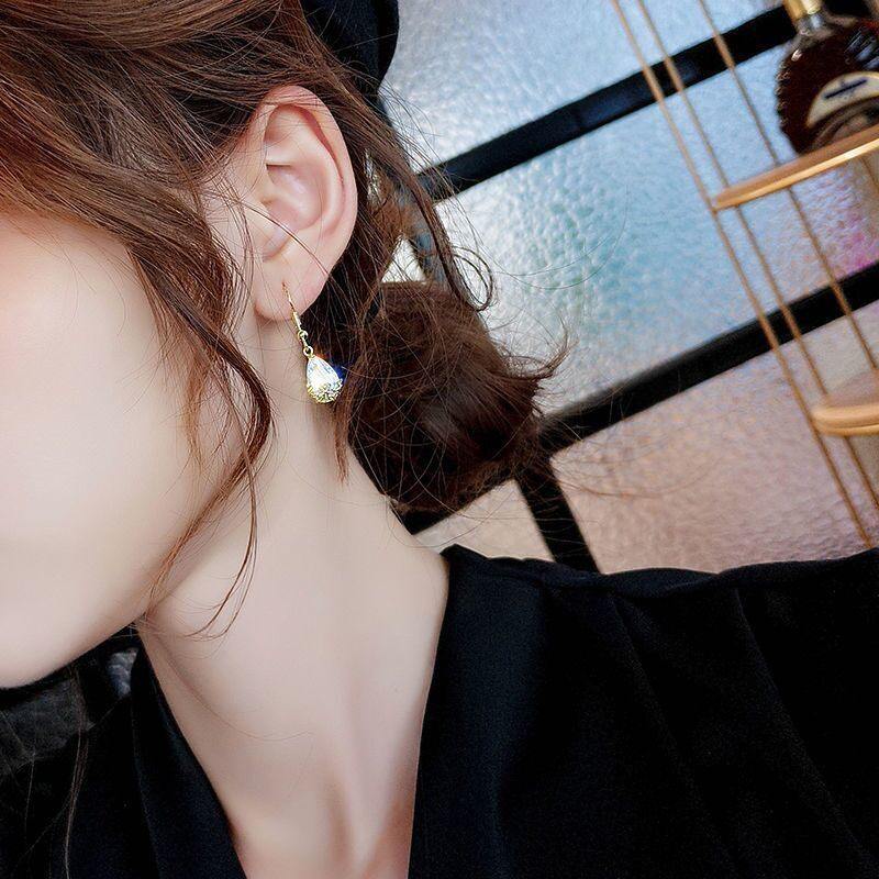 New Fashion Waterdrop AAA+ Cubic Zirconia Diamonds Pendant Necklace Drop Earrings - The Jewellery Supermarket