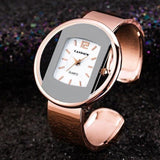 New Luxury Brand Gold Silver Dial Lady Dress Quartz Bracelet Watch - The Jewellery Supermarket
