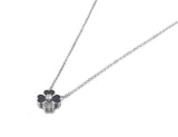 New Titanium Steel CZ Crystal Shell Love Heart Flower Charm Pendant Necklace - The Jewellery Supermarket