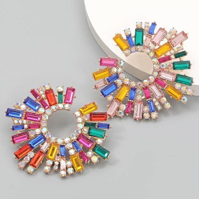New Trend Modern Fashion Jewelry Shiny Rhinestone Drop Earrings - The Jewellery Supermarket