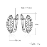 New Trendy AAA+ Cubic Zirconia Eye Shape Exquisite Stud Earrings - The Jewellery Supermarket