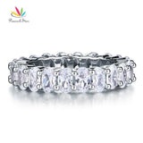 Outstanding Oval Cut 5 Ct. Total Simulated Lab Diamond Silver Wedding Eternity Ring - The Jewellery Supermarket