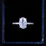 Oval Shape Dazzling Brilliant AAA+ Cubic Zirconia Diamond Luxury Ring - The Jewellery Supermarket