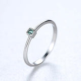 Pretty 925 Sterling Silver Ring with Green Blue Red Topaz Rings For Women - The Jewellery Supermarket