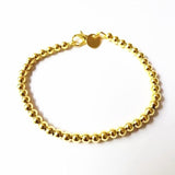 Pretty Gold color silver color beads Bracelet - Best Online Prices - The Jewellery Supermarket