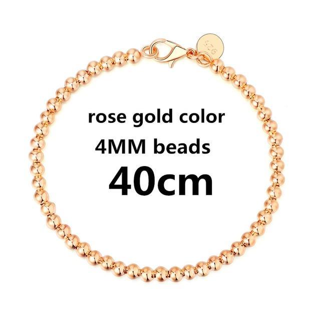 Pretty Gold color silver color beads Bracelet - Best Online Prices - The Jewellery Supermarket