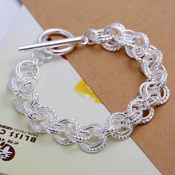 Pretty Silver Color Charm Circle Bracelet- Best Online Prices - The Jewellery Supermarket