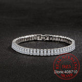 + PRICE DROP + Fine jewellery 925 Silver Colour Simulated Diamond 4mm Tennis Bracelet